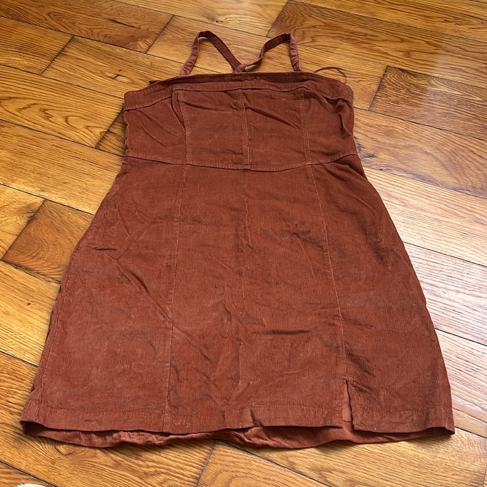 Hollister brown corduroy mini dress